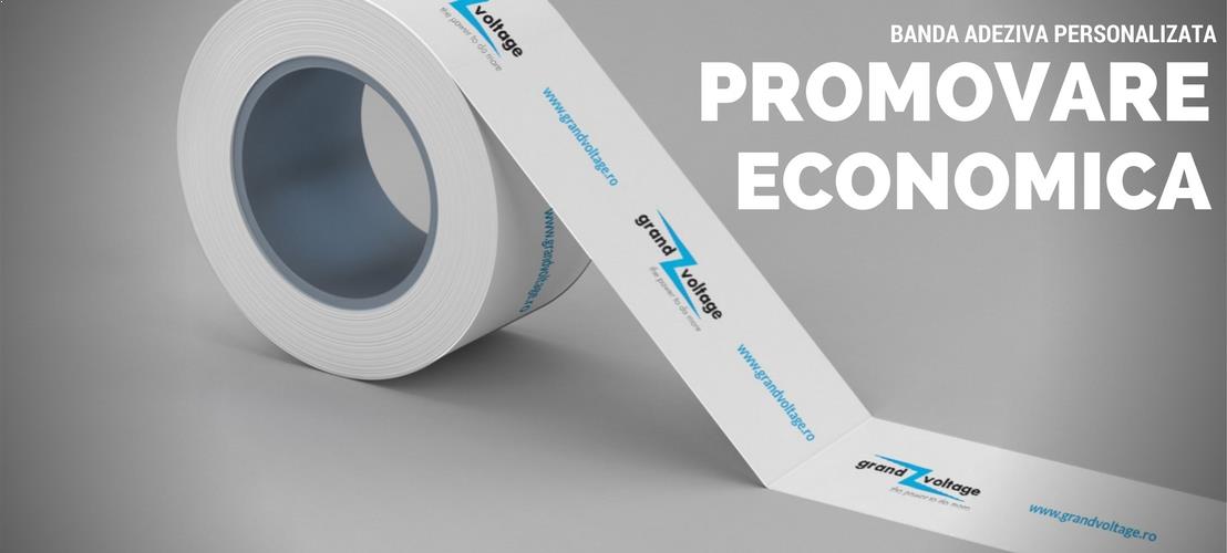 banda adeziva personalizata promovare economica brand
